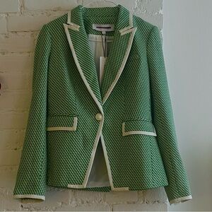 Veronica Beard green woven Dickey jacket NWT